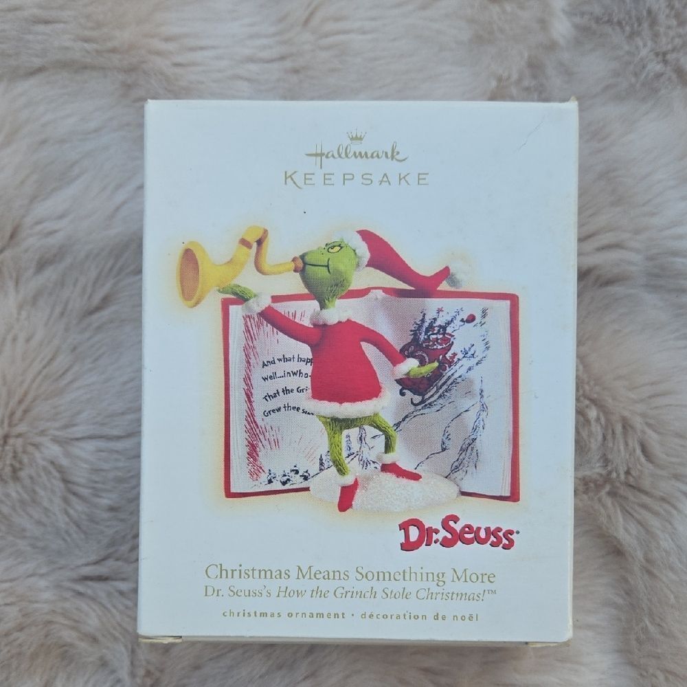 Hallmark Keepsake Dr. Seuss Grinch Ornament, CHRISTMAS MEANS SOMETHING MORE 2009